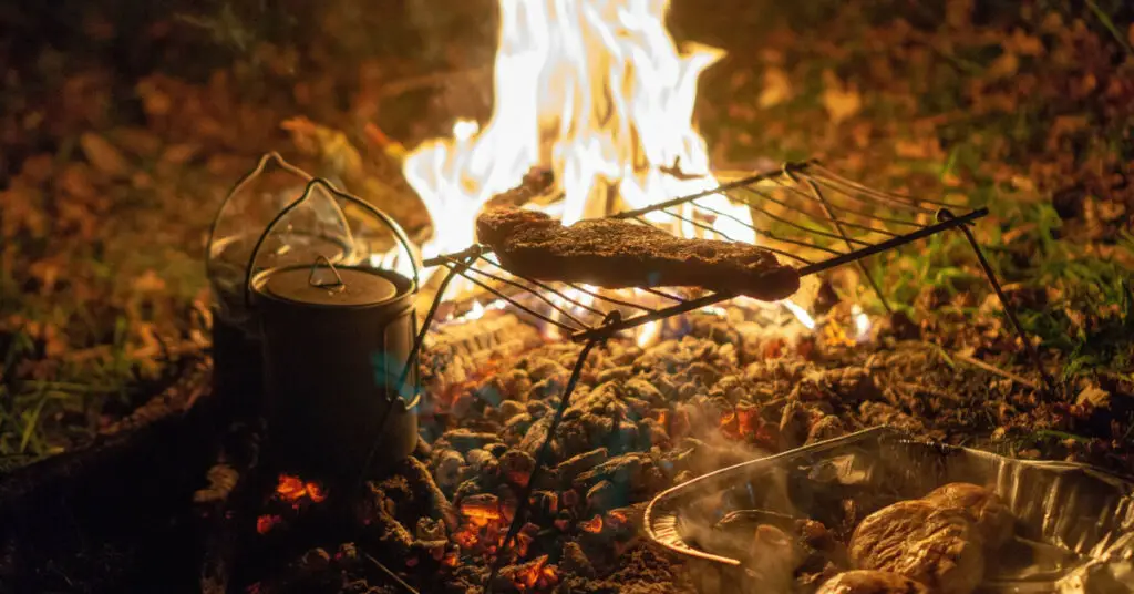 Cooking Over A Campfire Off Grid Camping